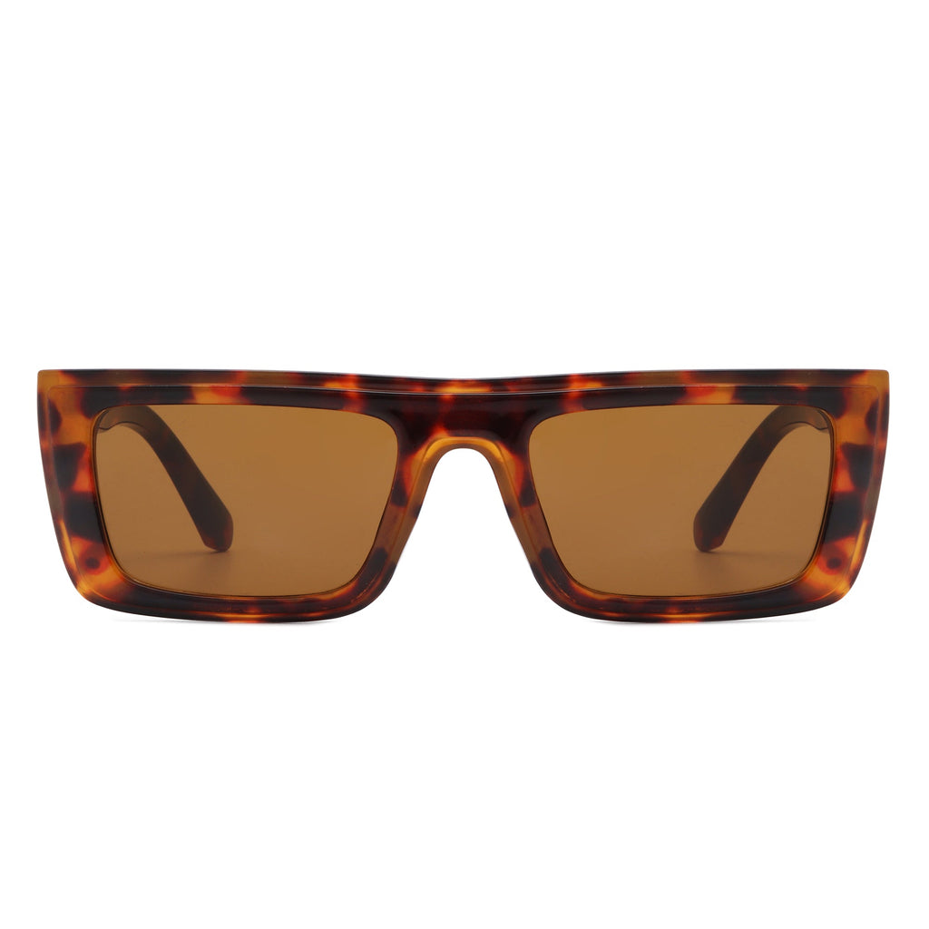 Tybalt - Retro Rectangle Square Flat Top Sunglasses-2