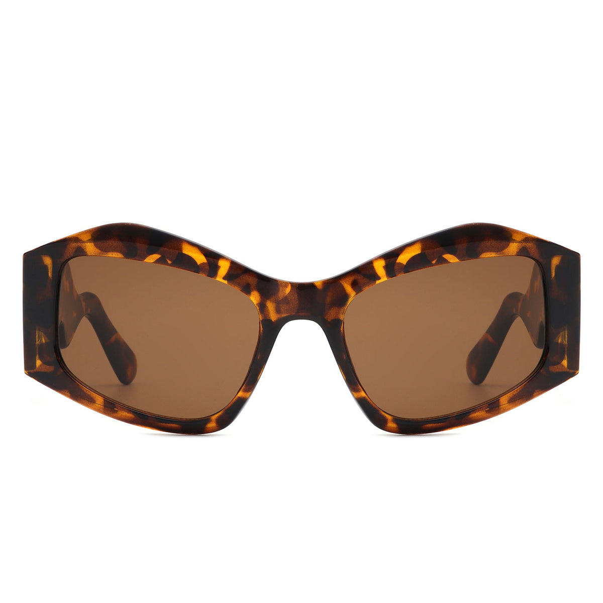 Shimmerz - Oversized Square Irregular Wavy Temple Sunglasses-3