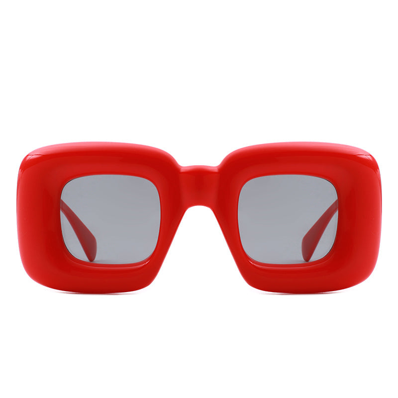 Rayne - Oversized Chunky Square Thick Frame Sunglasses-4