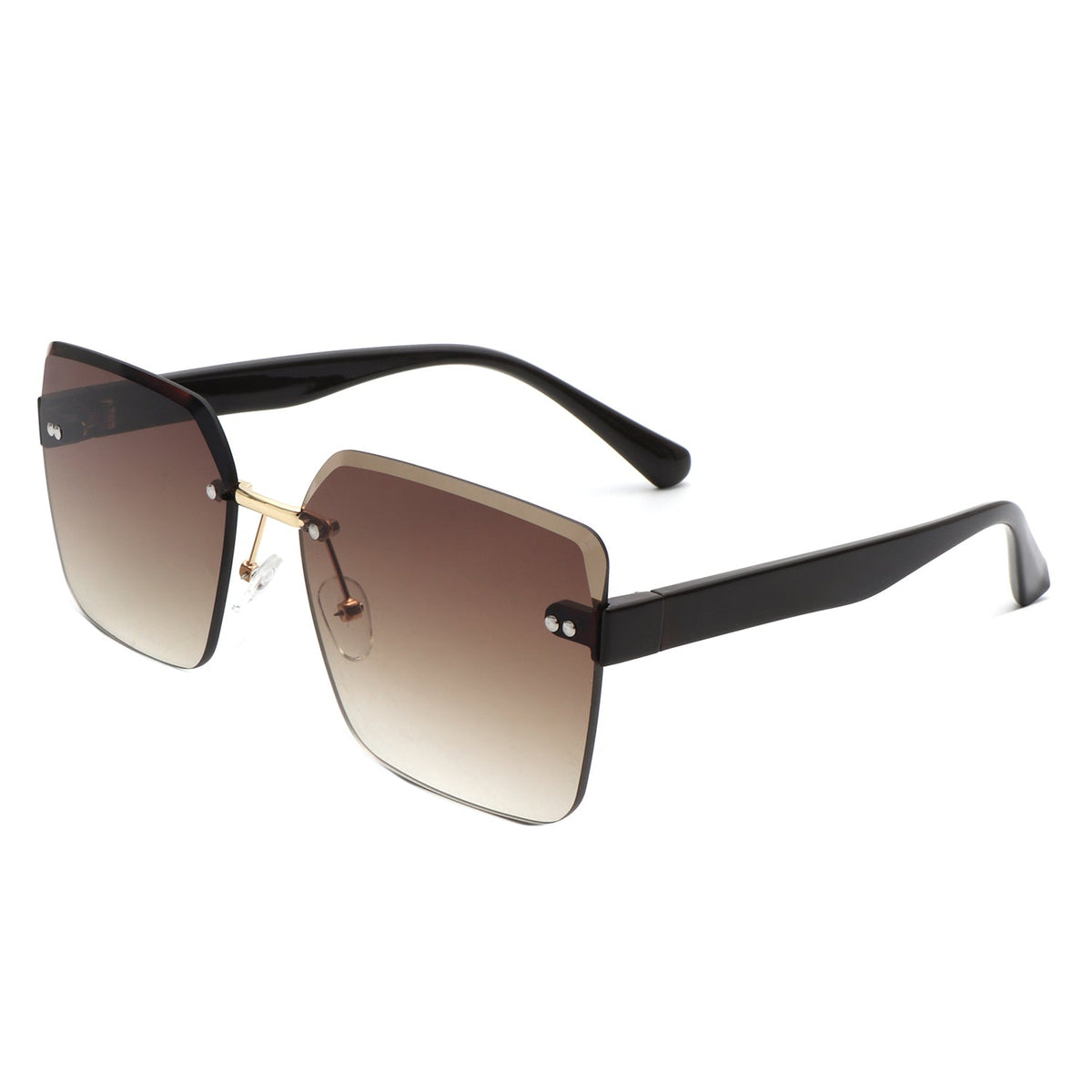 Aspos - Square Rimless Fashion Tinted Women Sunglasses-6