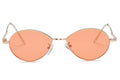 Marlowe Beachy Retro Vintage Metal Oval Round Fashion Sunglasses