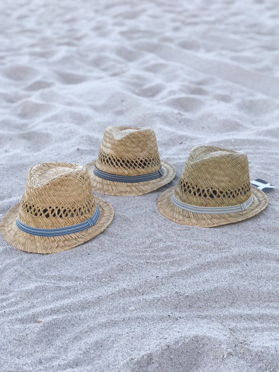 ‘Sunny Day’ Rush Natural Straw Fedora Hat
