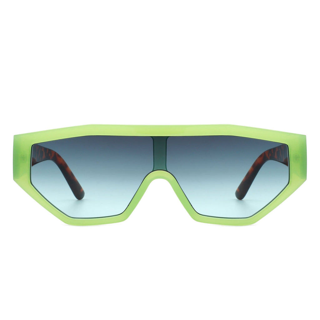 Firelily - Geometric Square Futuristic Fashion Sunglasses-3