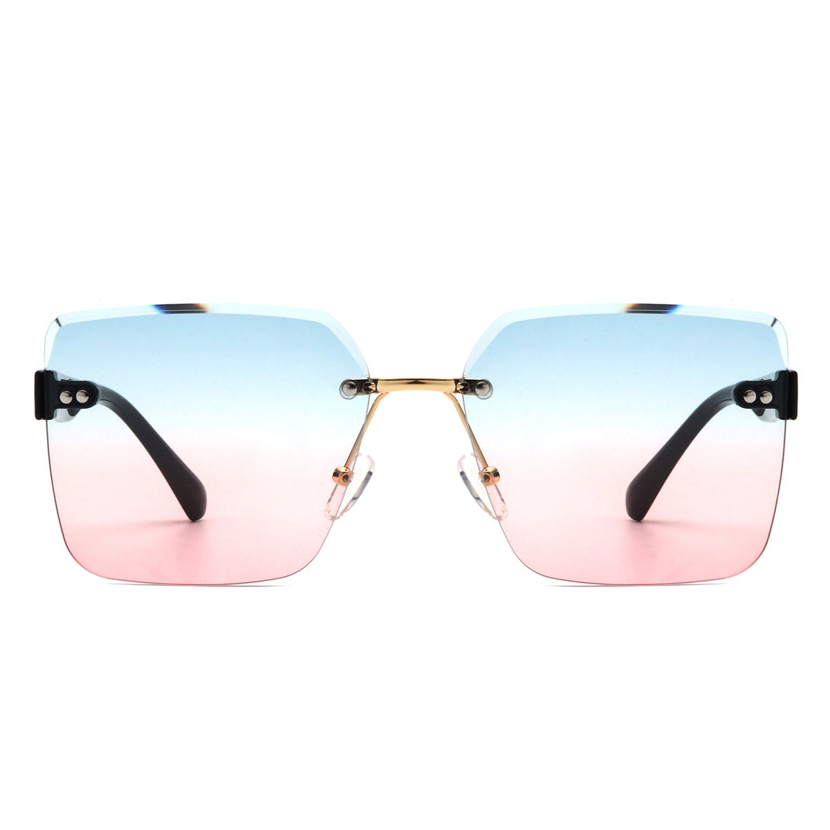 Aspos - Square Rimless Fashion Tinted Women Sunglasses-1