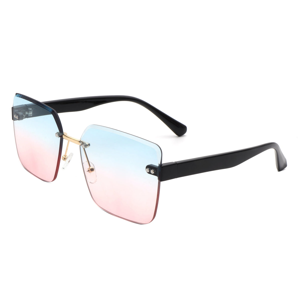 Orbit - Women's Rimless Tinted Square Fashion Sunglasses-6