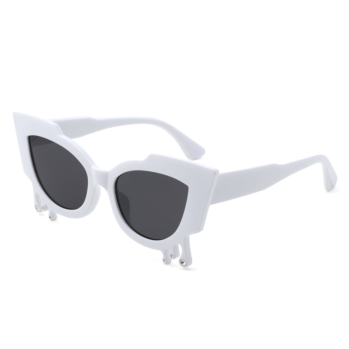 Surge - Irregular Cat Eye Rhinestone Drip Women's Fashion Sunglasses-8