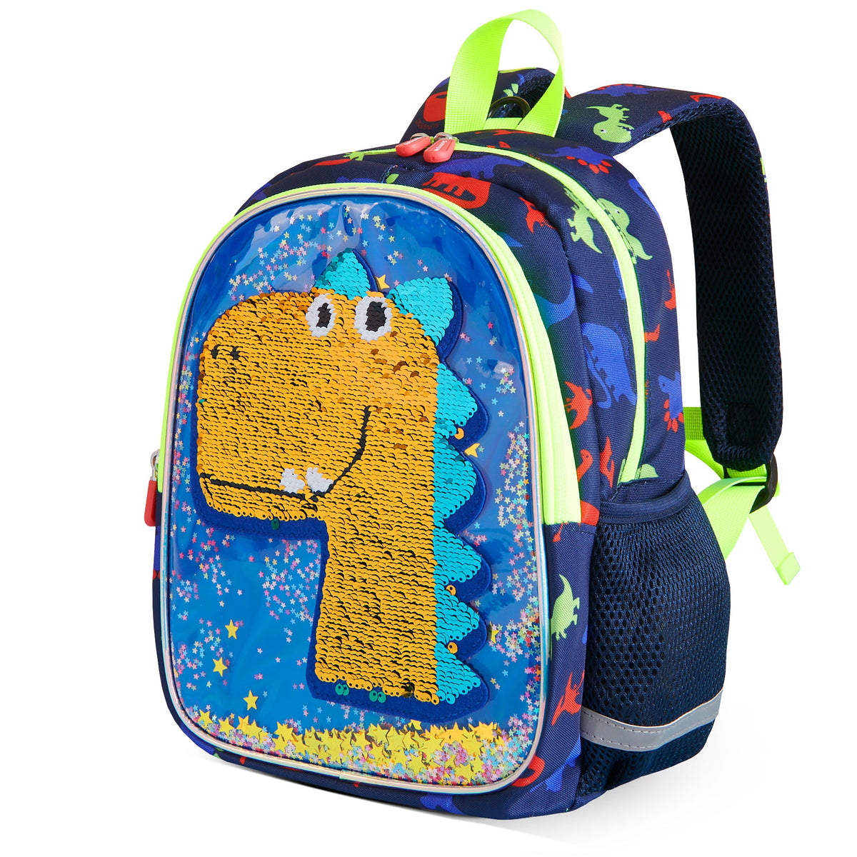 Dinosaur Kids Backpack Reversible Sequins-0