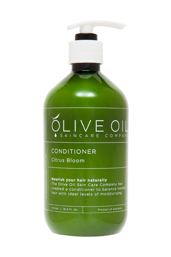Citrus bloom castile hair conditioner 500ml bottle with pure essential oils and natural olive oil — view 3