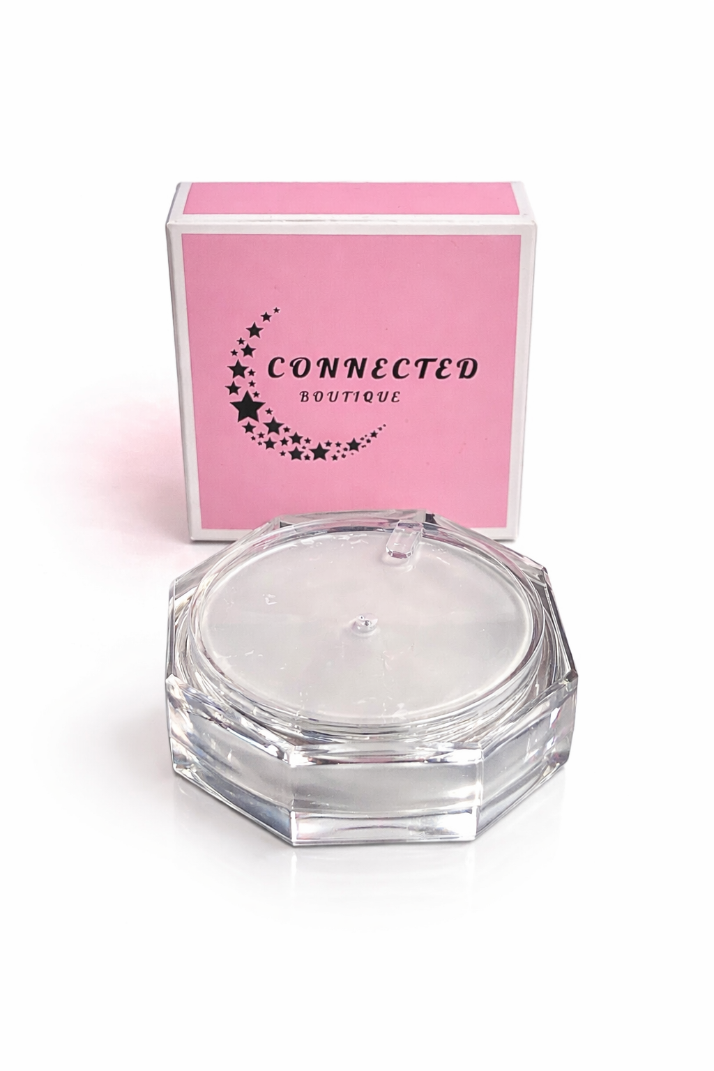 Waterproof blurring makeup setting powder container with loose finely milled translucent powder inside — view 3