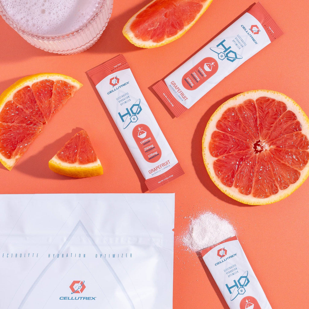 H2O Electrolytes zero sugar grapefruit hydration powder packet with fresh citrus — view 3
