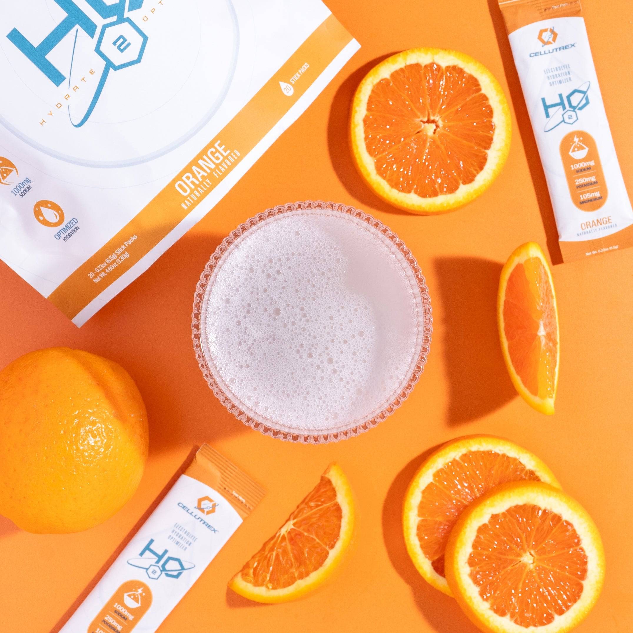 Orange zero sugar electrolyte powder packets for daily cellular hydration and wellness — view 3