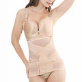 3-in-1 postpartum recovery belt showing adjustable medical grade compression bands for waist and pelvis