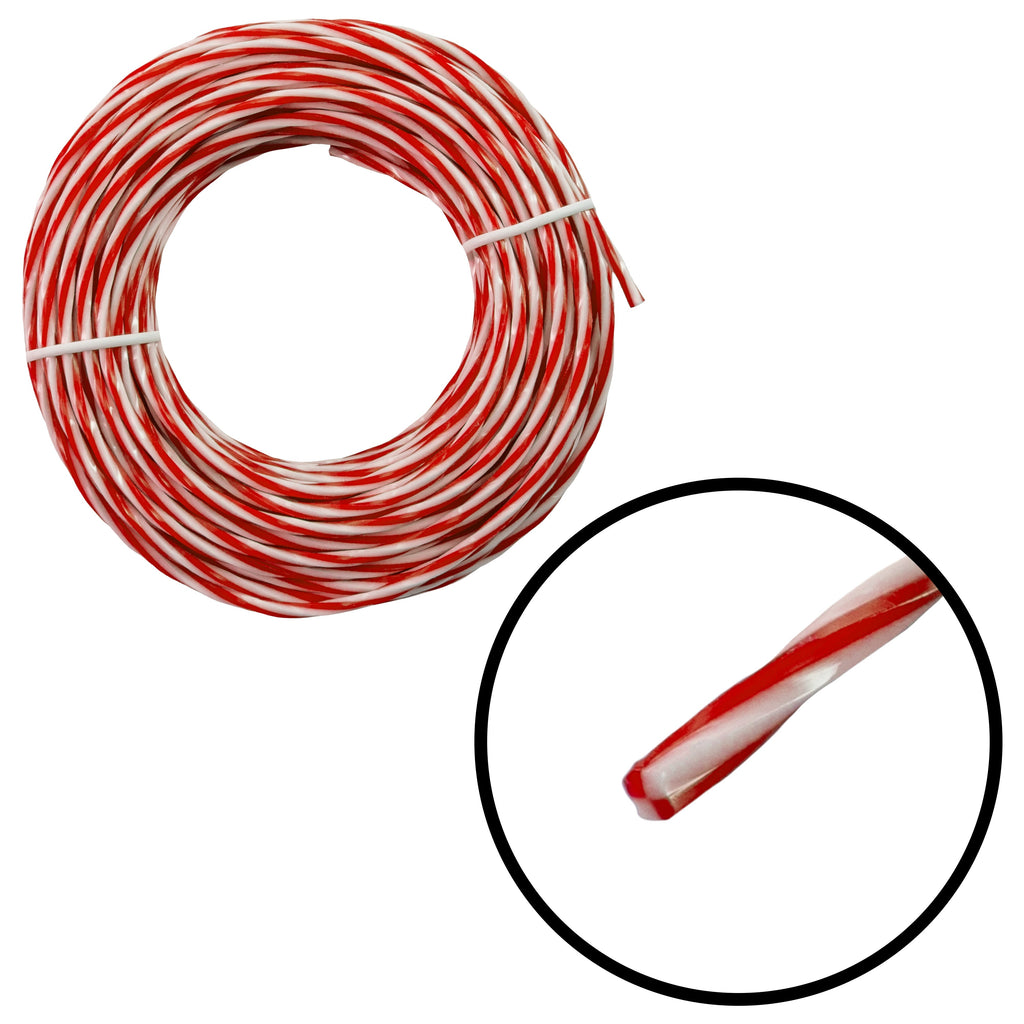 Red Chess twist strimmer line spool in bright red and white for garden trimmers — view 3