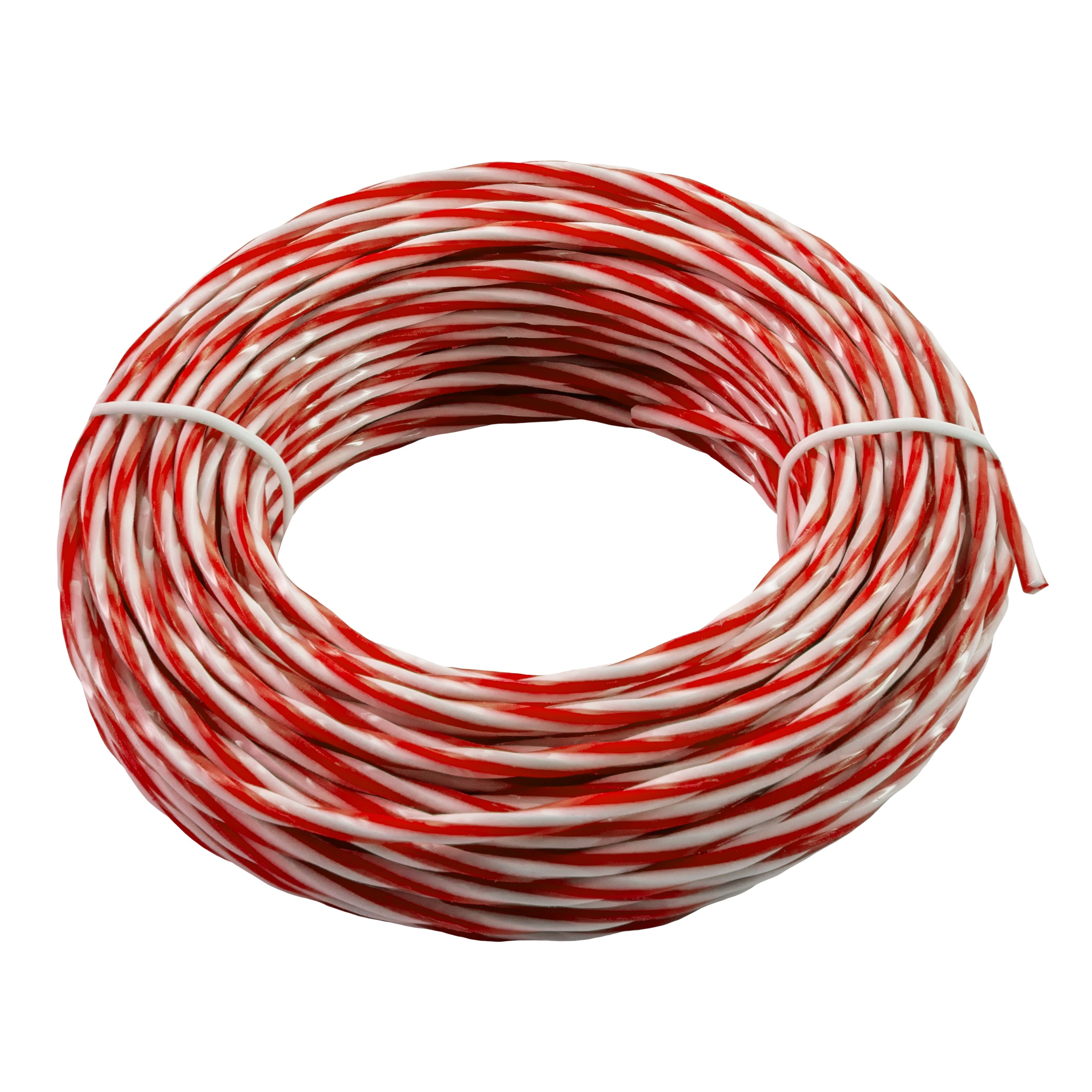 Red Chess twist strimmer line spool in bright red and white for garden trimmers — view 2