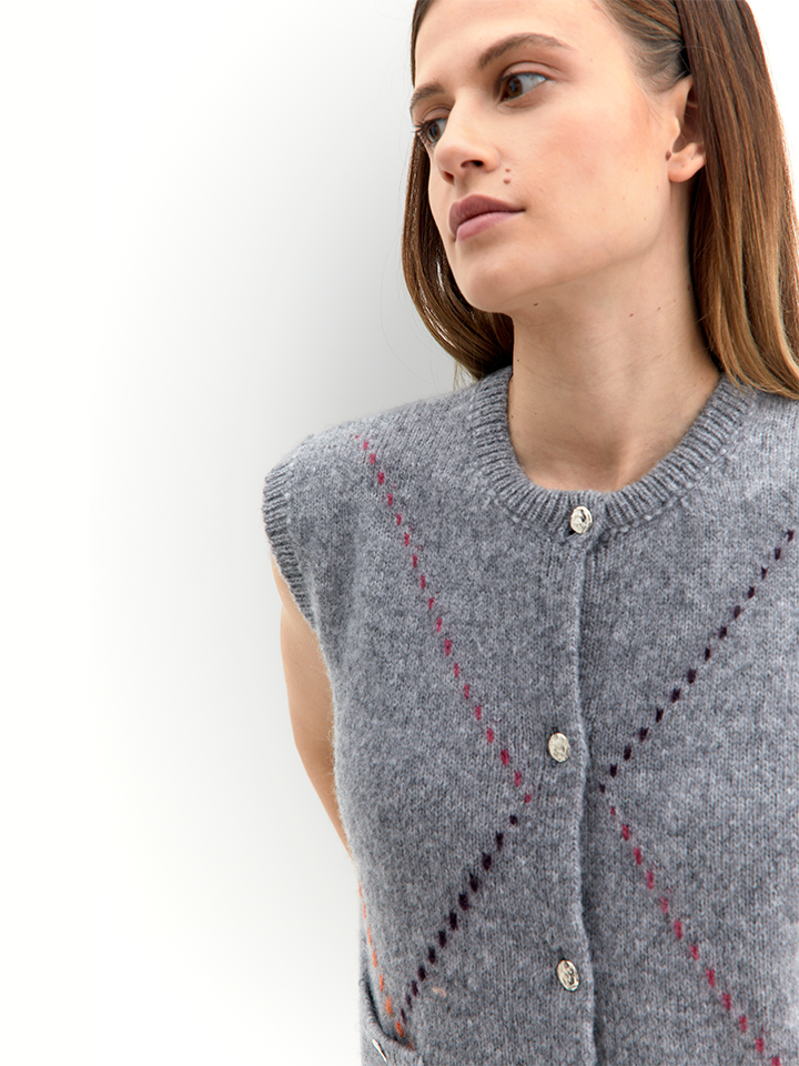 Cinzia gilet con rombi-2