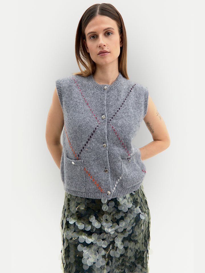 Cinzia gilet con rombi-1