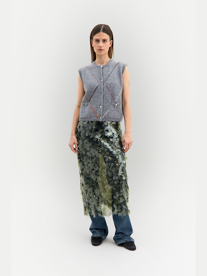 Cinzia gilet con rombi-0