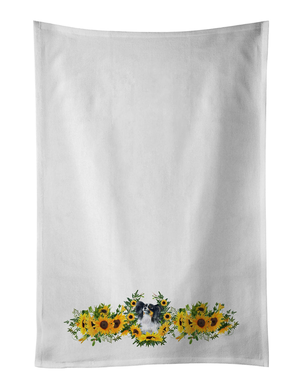 Papillon in Sunflowers Kitchen Towel Set of 2-0