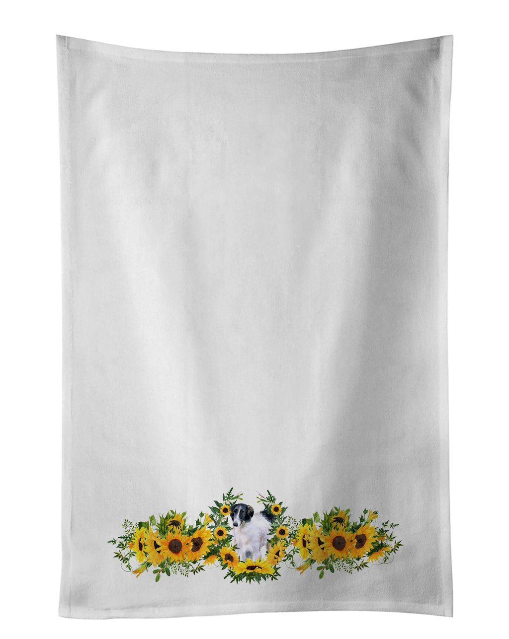Borzoi in Sunflowers Kitchen Towel Set of 2-0