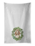 Cocker Spaniel Golden Christmas Wreath Kitchen Towel Set of 2-0