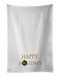 Border Collie - Red Happy Holidays Kitchen Towel Set of 2-0