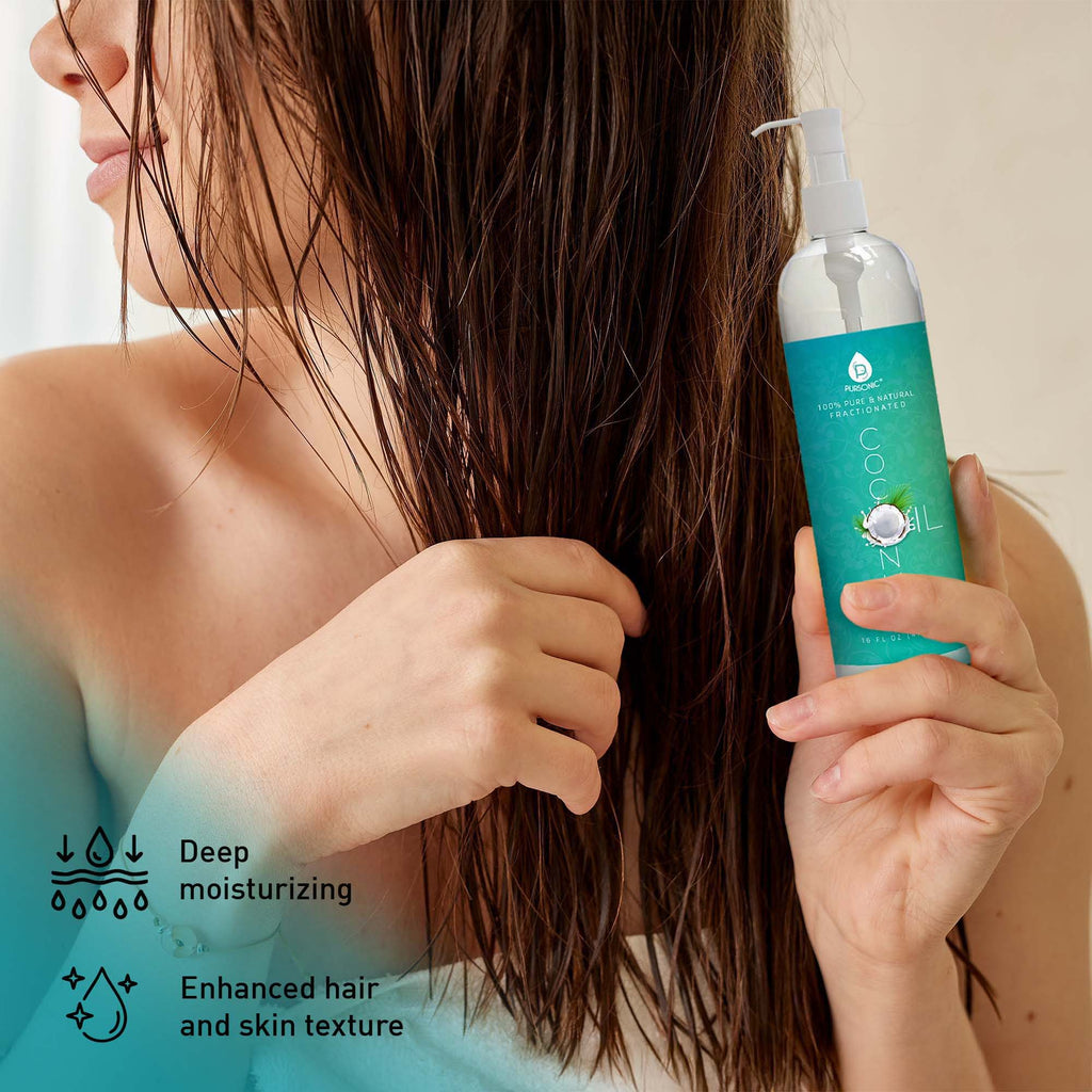 Hair strengthening bundle with hot air brush, fractionated coconut oil, and cold-pressed castor oil — view 3