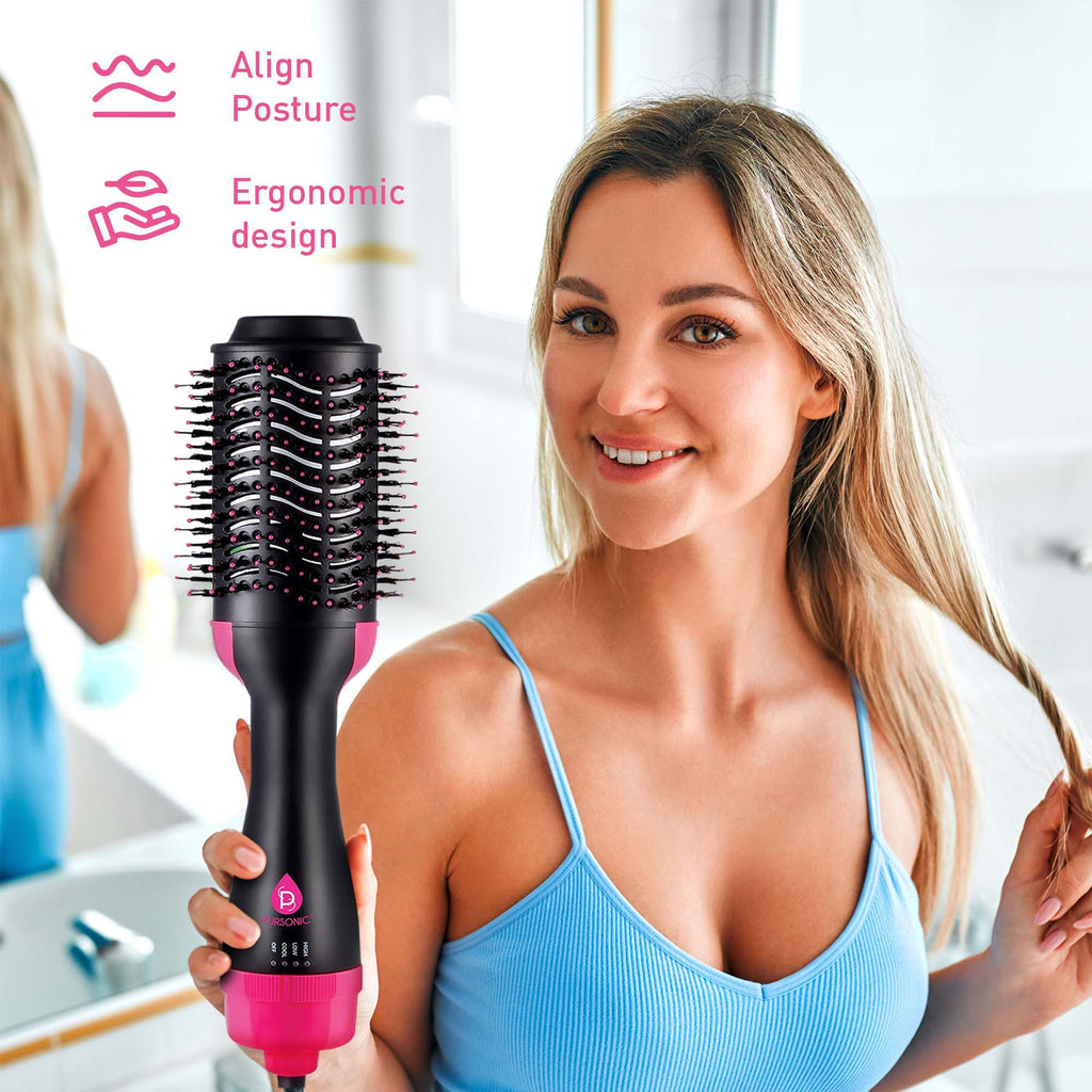 Hair strengthening bundle with hot air brush, fractionated coconut oil, and cold-pressed castor oil — view 4