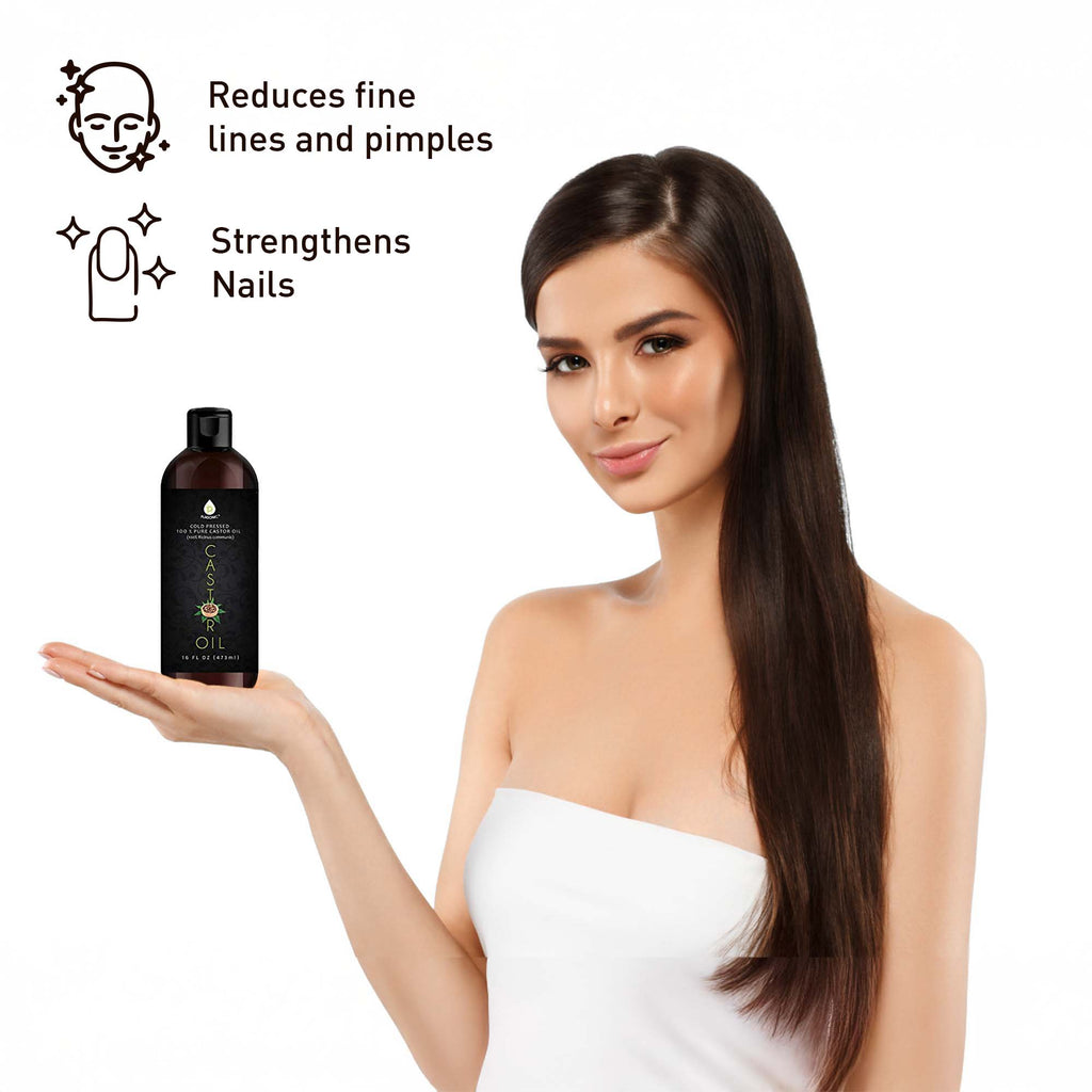 Hair strengthening bundle with hot air brush, fractionated coconut oil, and cold-pressed castor oil — view 2