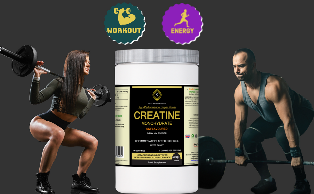 Pure unflavoured creatine monohydrate powder in a 500g nutritional supplement tub for muscle growth — view 5