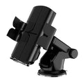 Automatic wireless 10W fast charging car phone holder with transparent bracket and retractable clamping arms