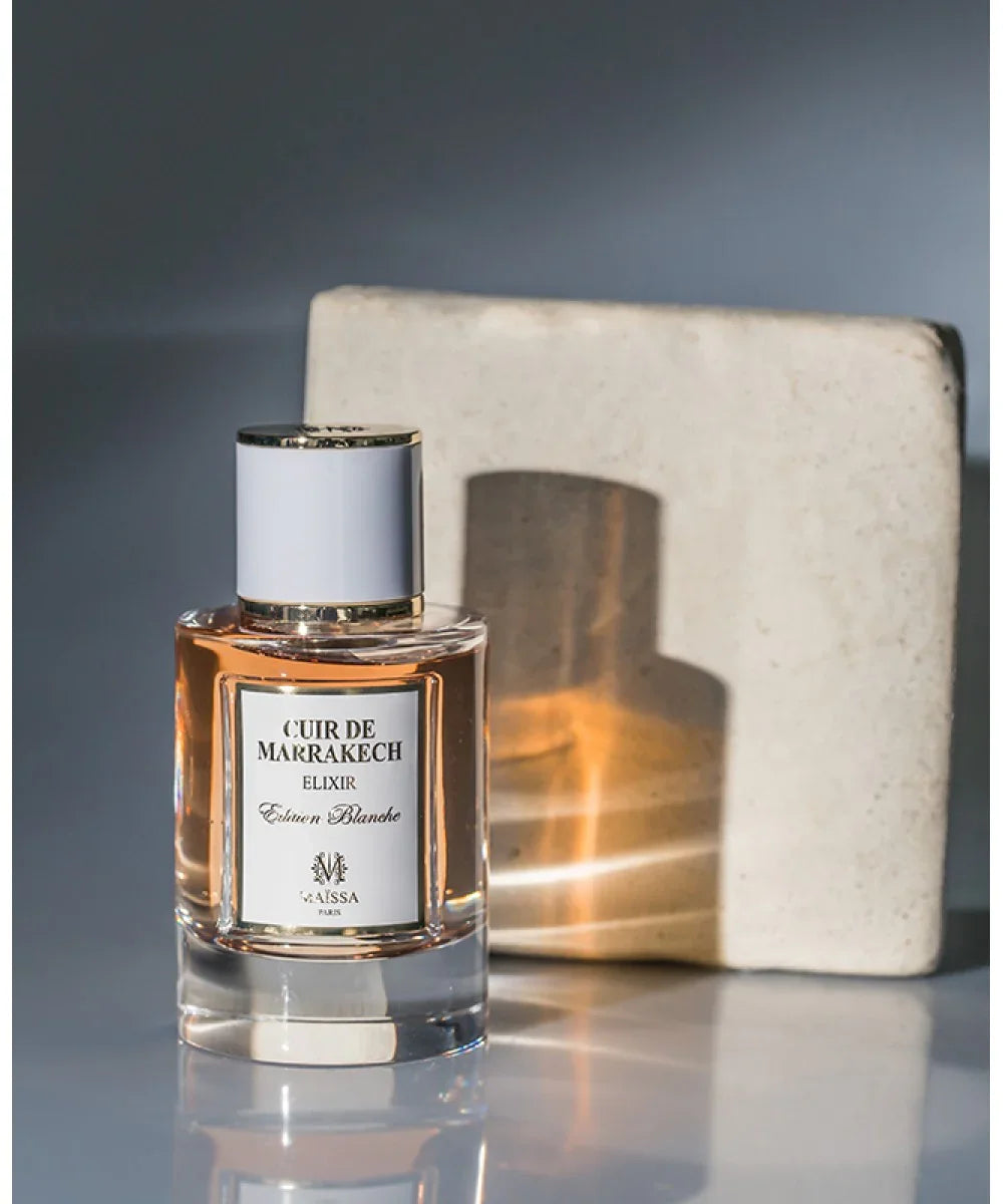 Cuir de Marrakech 50ml perfume bottle showcasing a luxurious travel ready leather oud oriental fragrance — view 2