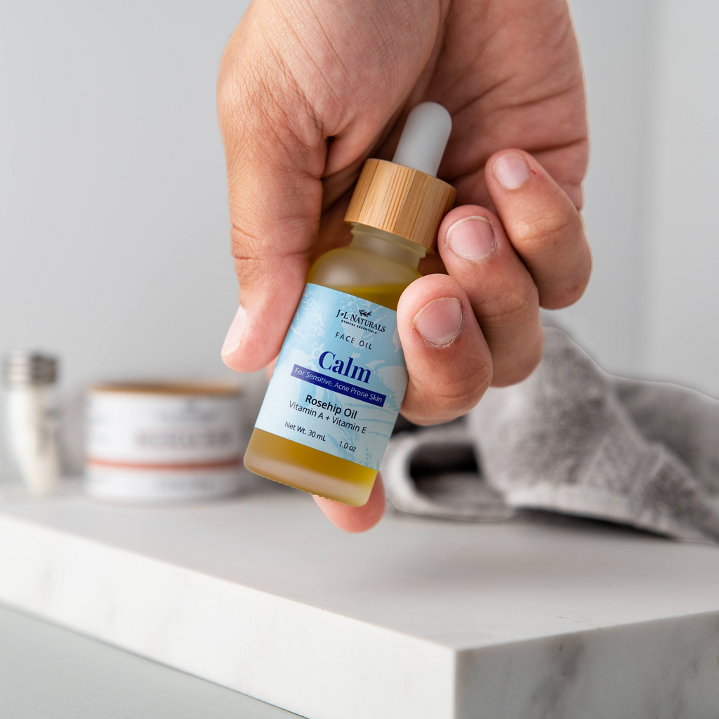 Natural plant based face oil in a glass dropper bottle for deep skincare hydration. — view 5