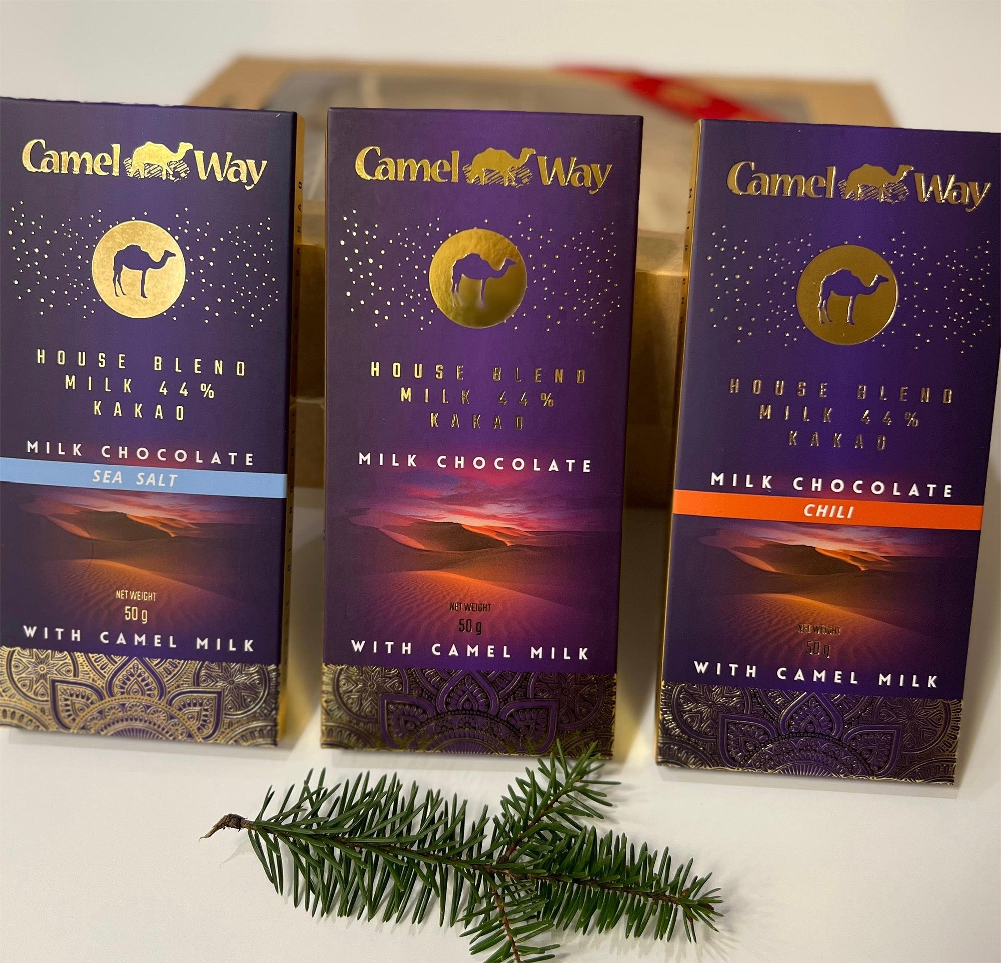 Handmade camel milk chocolate bar with 44 percent premium cocoa and rich creamy texture — view 3