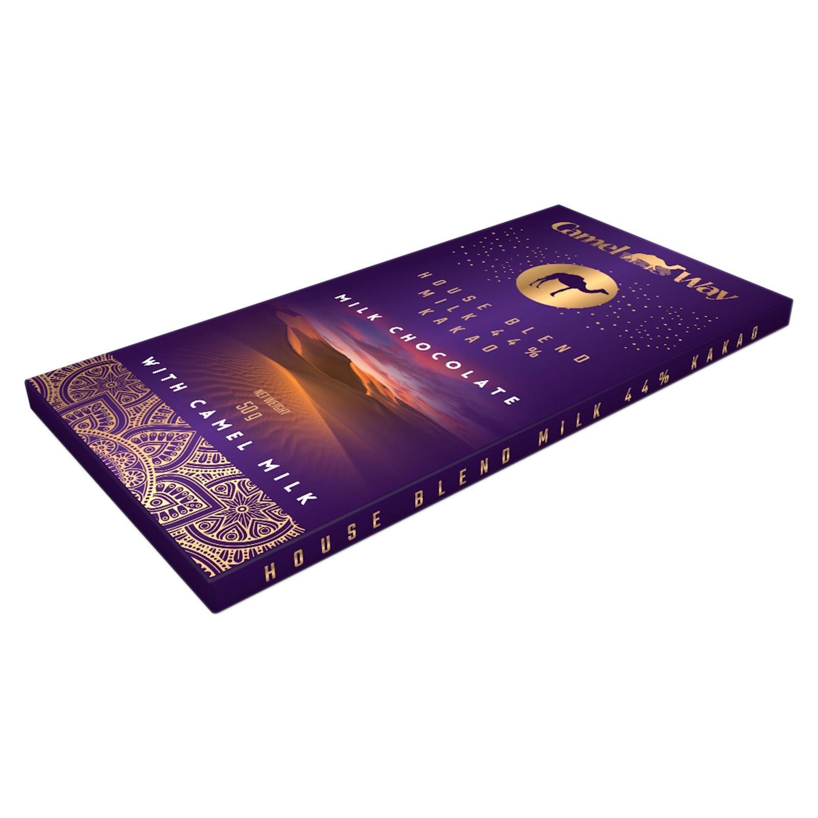 Handmade camel milk chocolate bar with 44 percent premium cocoa and rich creamy texture — view 5