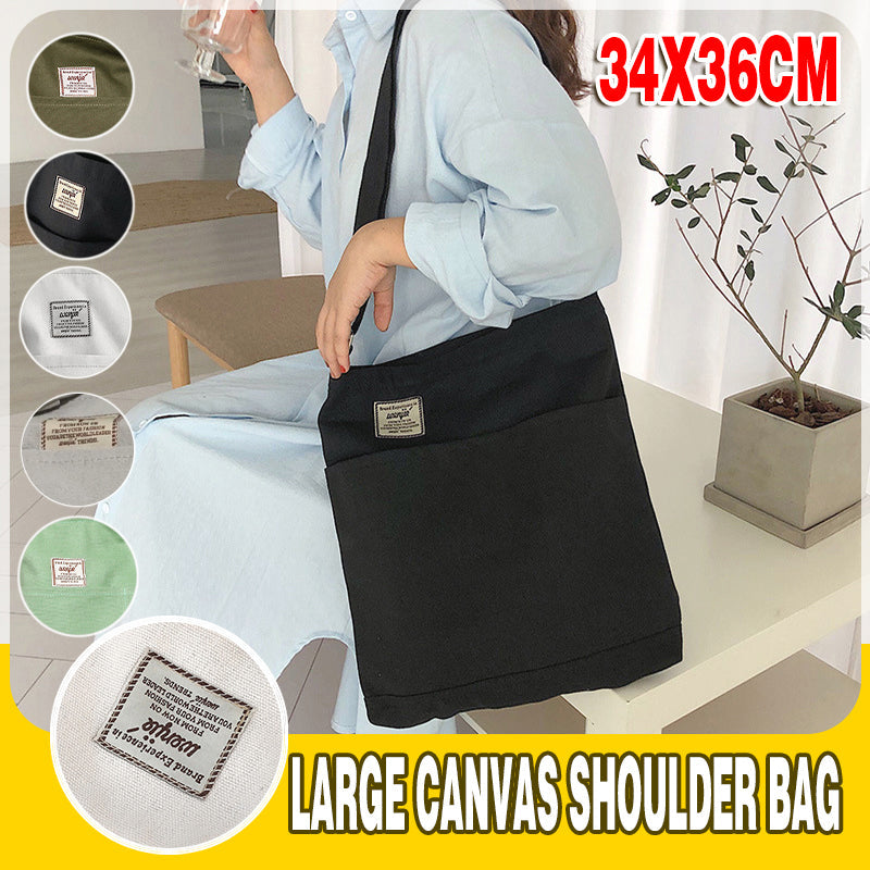 Womens canvas hobo crossbody bag with comfortable handles, smooth zippers, and casual spacious tote design