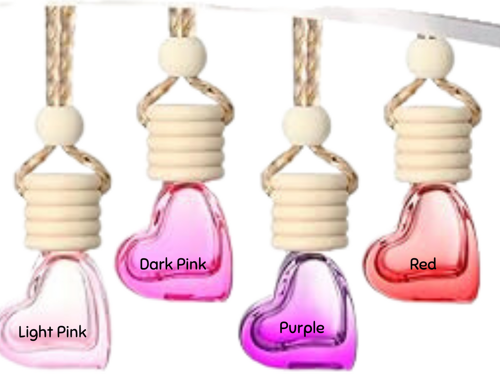 Glass hanging car freshener bottle with natural wooden cap and rope filled with floral scented oil — view 3