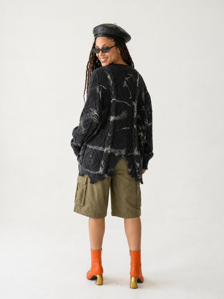 Untamed Patchwork Knit Pullover-3