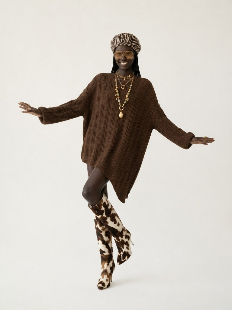 Unique Oversized Knit Pullover-0