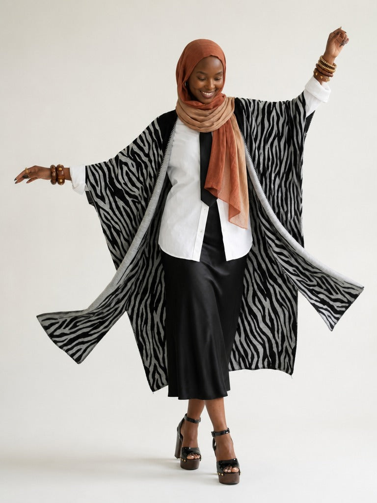 Wild Heart Geometric Knit Kimono-1