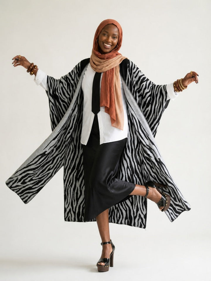 Wild Heart Geometric Knit Kimono