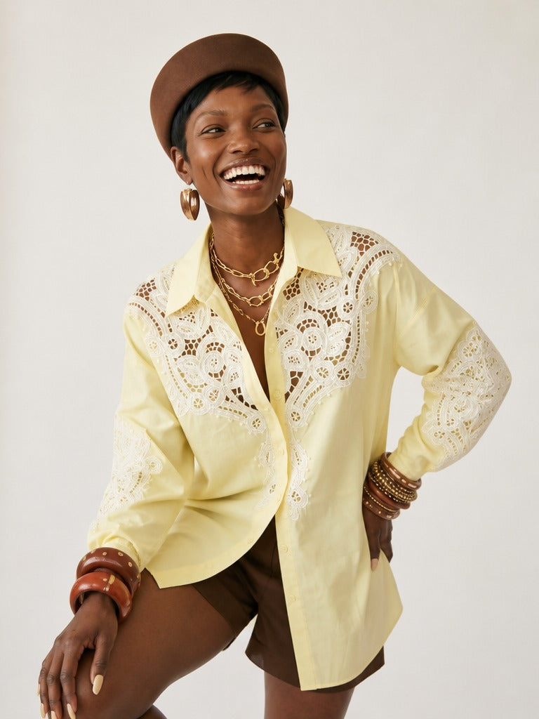 Radiant Embroidered Cotton Blouse-0