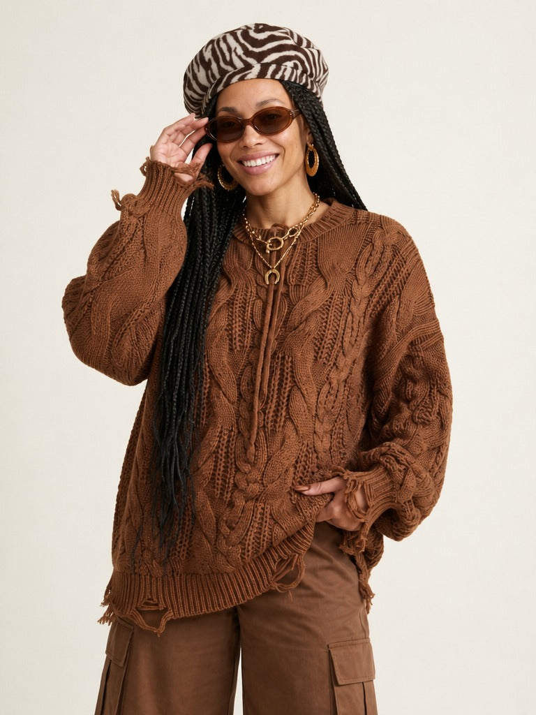 Grounded Chunky Knit Sweater-1