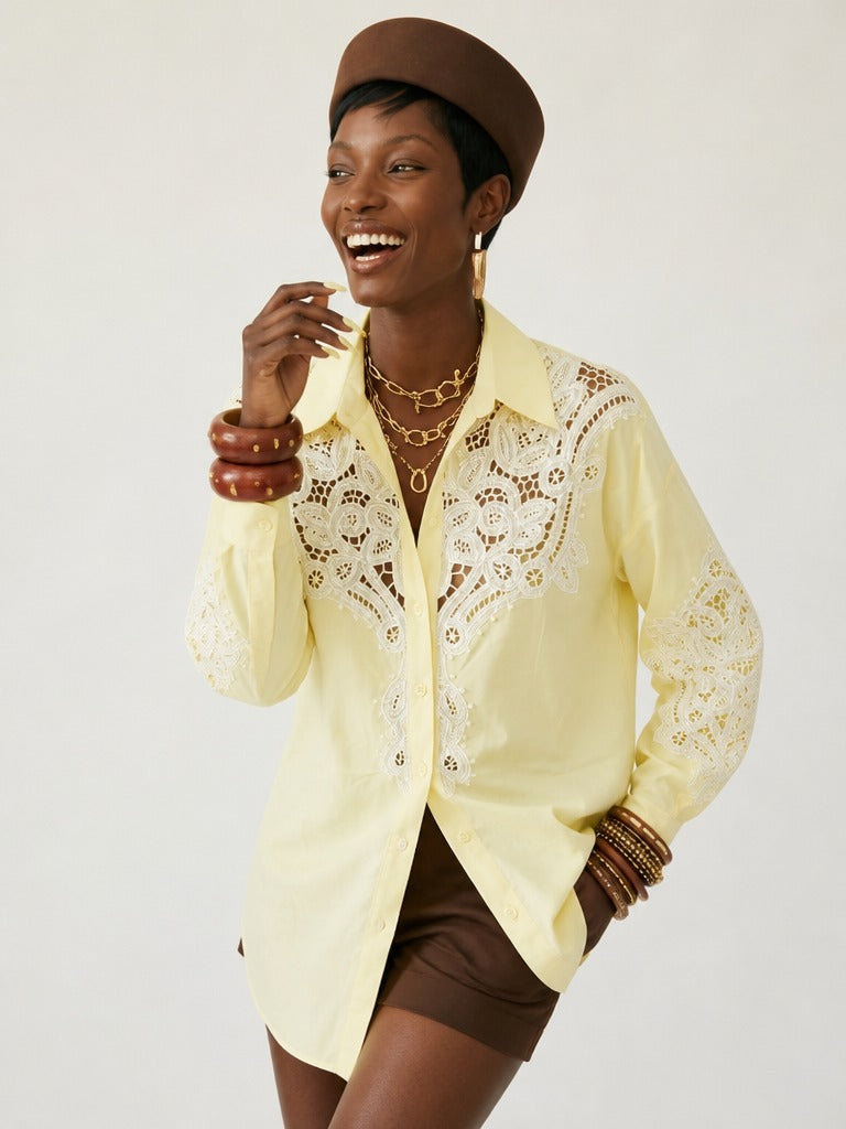Radiant Embroidered Cotton Blouse-3