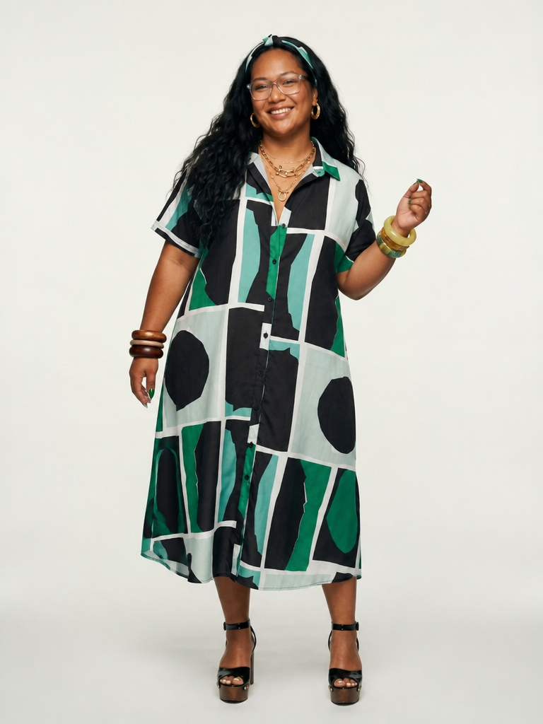 Limitless Printed Patchwork Maxi Dress-1