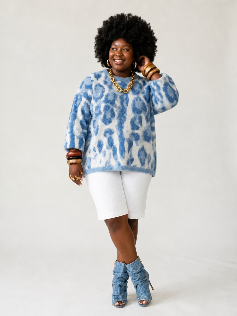 Wild Heart Leopard Knit Pullover-1