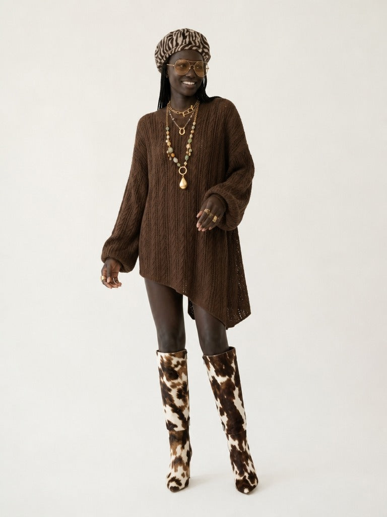 Unique Oversized Knit Pullover-1