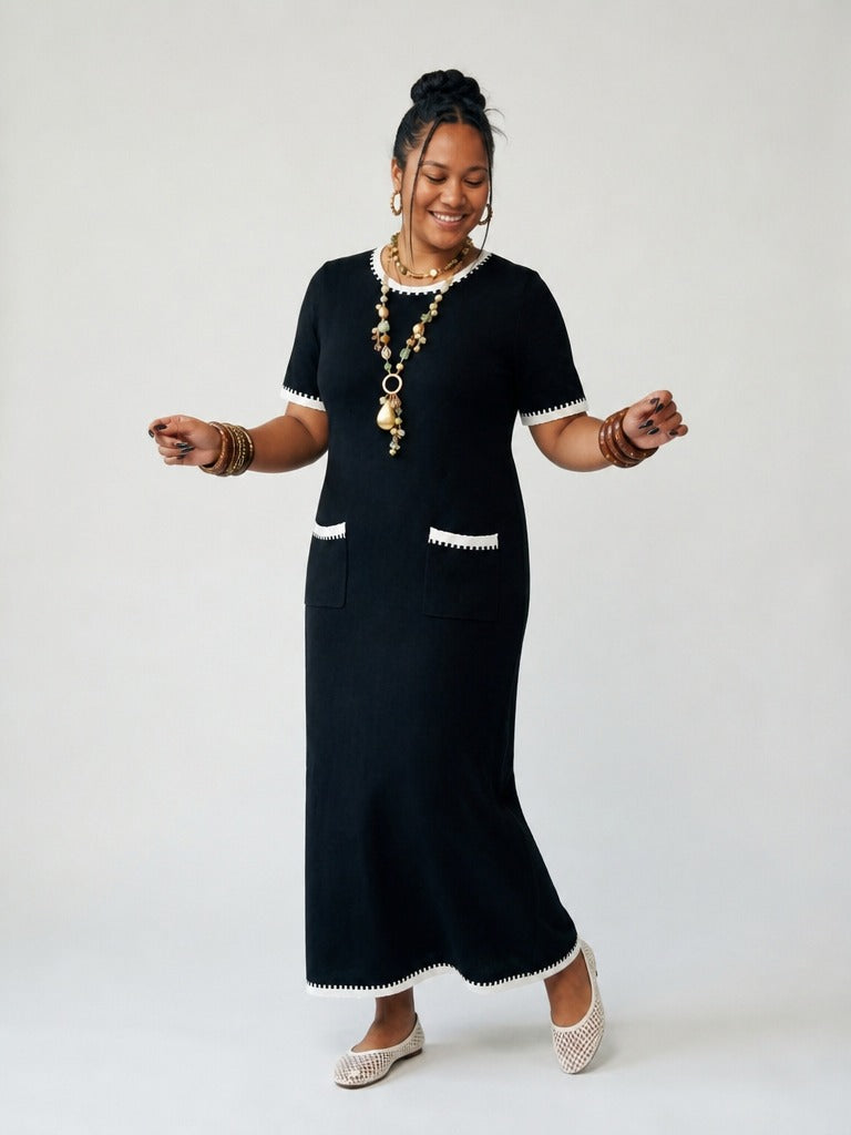 Grounded Knit Loose Maxi Dress-1