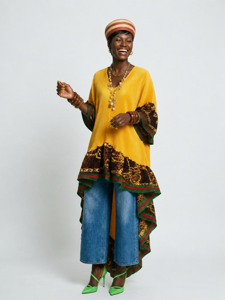 Radiant Pleated Boho Kaftan-0