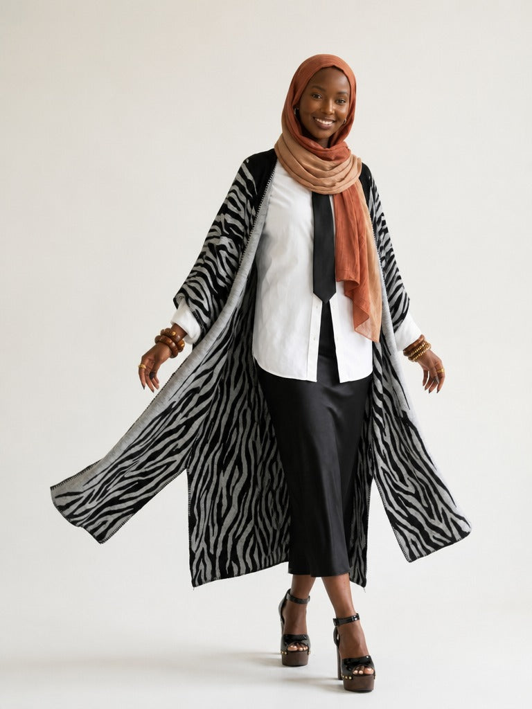 Wild Heart Geometric Knit Kimono-2