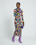 Vibrant Plaid Pleated Maxi Dress-0